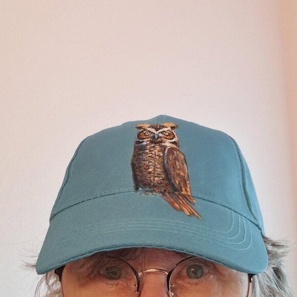Hand-Painted Owl Hat - Picture 5 of 8
